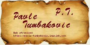 Pavle Tumbaković vizit kartica